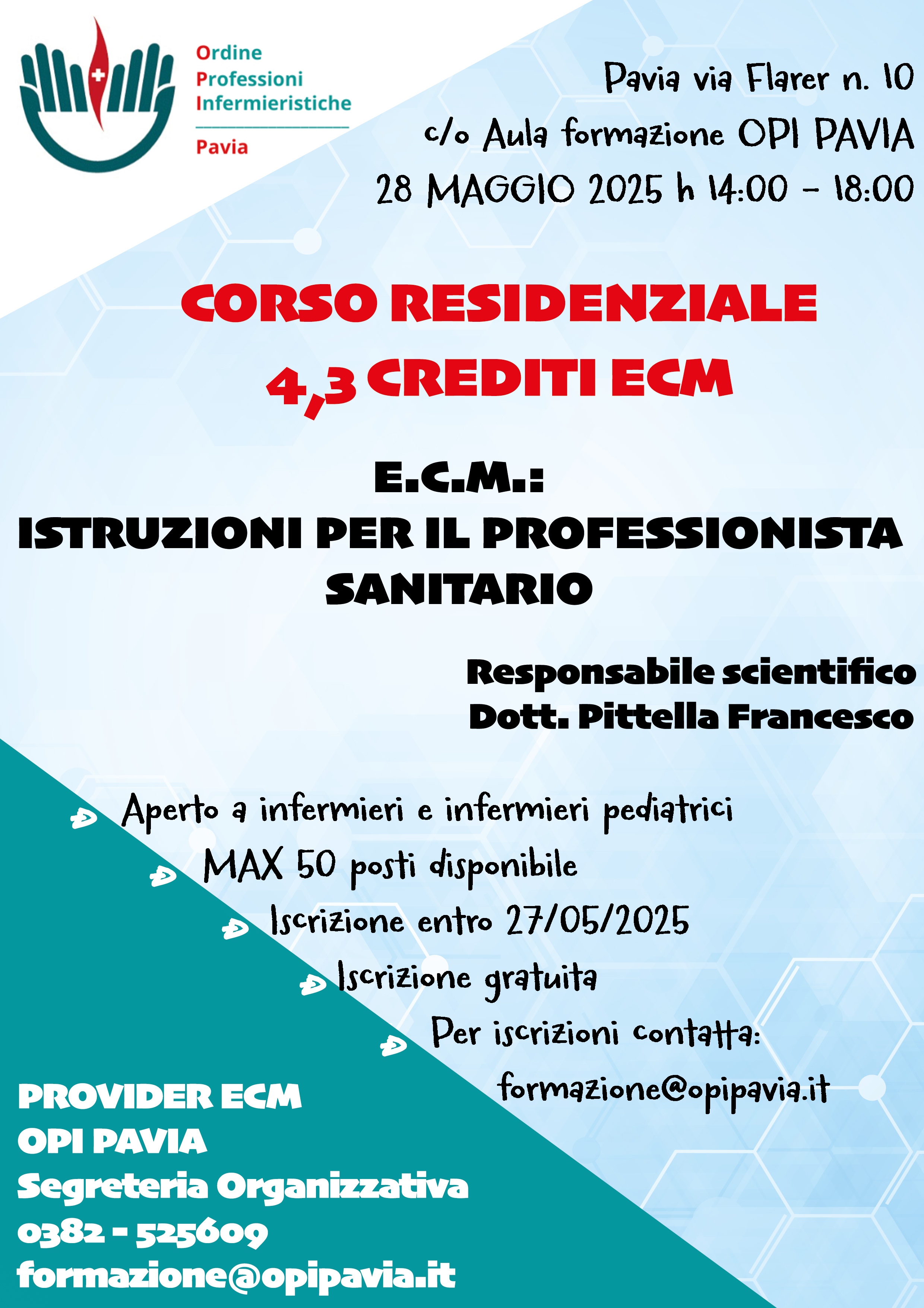 E.C.M.: ISTRUZIONI PER IL PROFESSIONISTA SANITARIO