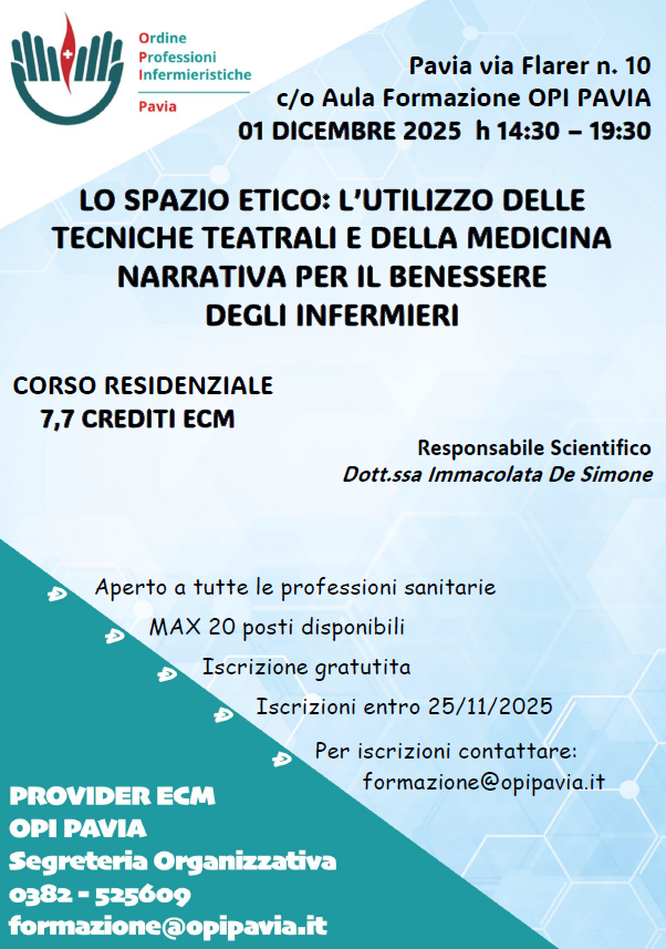 LO SPAZIO ETICO: L'UTILIZZO DELLE TECNICHE TEATRALI E DELLA MEDICINA NARRATIVA PER IL BENESSERE DEGLI INFERMIERI