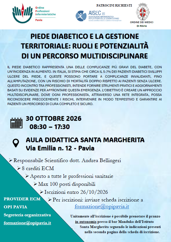 PIEDE DIABETICO E LA GESTIONE TERRITORIALE: RUOLI E POTENZIALITÀ DI UN PERCORSO MULTIDISCIPLINARE
